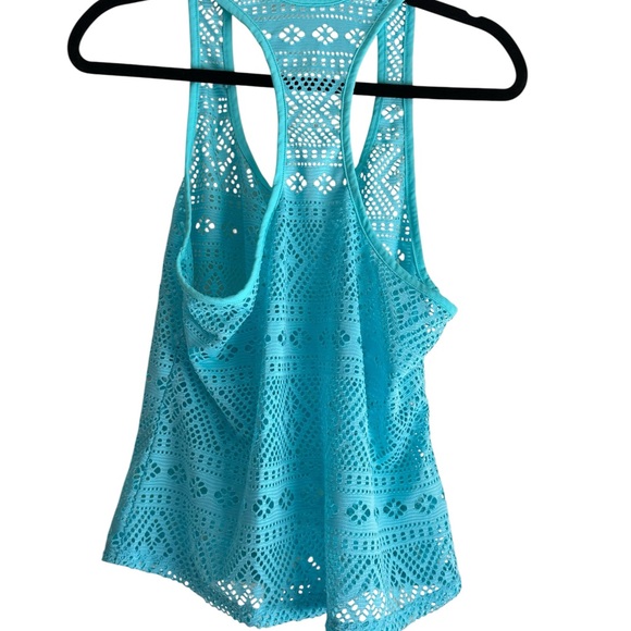 Aqua Lace Razorback Top - Picture 2 of 5